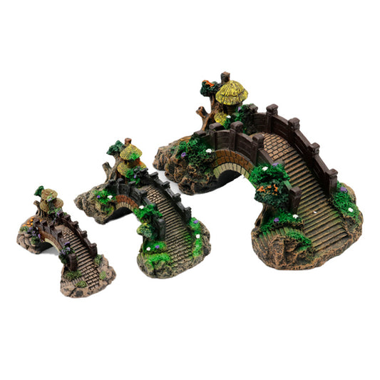 Ponte Decorativa Premium para Aquário - Enfeite de Paisagismo com Design Natural